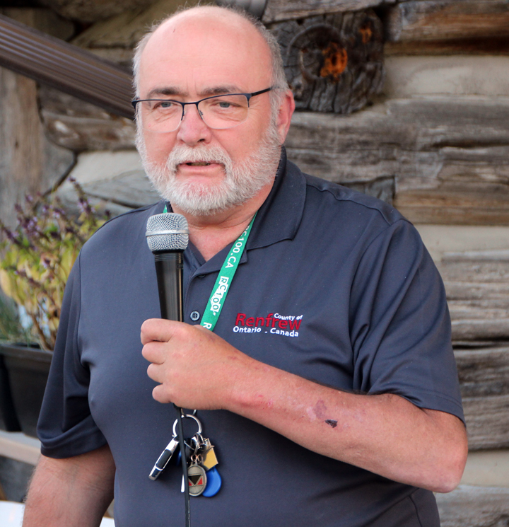 Warden Emon speaking at Warden's Golf Tournament