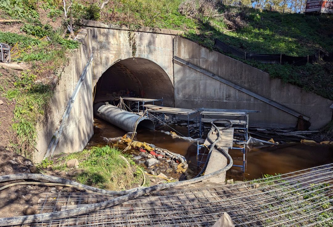 Bellowes Creek Culvert rehabilitation project