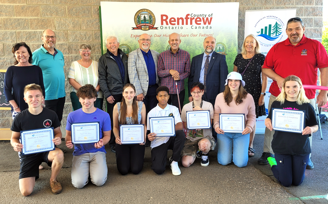 Summer Company certificate presentations - program participants and elected officials